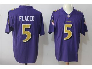 Baltimore Ravens 5 Joe Flacco Footnall Jersey Legend Purple
