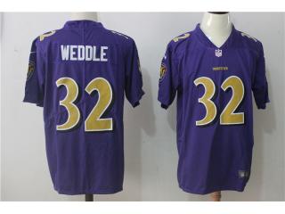 Baltimore Ravens 32 Eric Weddle Footnall Jersey Legend Purple