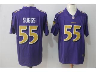Baltimore Ravens 55 Terrell Suggs Footnall Jersey Legend Purple