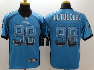 Carolina Panthers 98 Star Lotulelei Drift Fashion Blue Elite Jersey