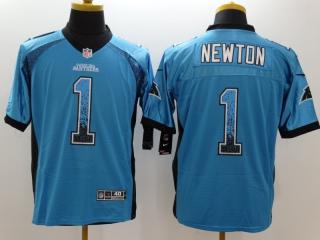 Carolina Panthers 1 Cam Newton Drift Fashion Blue Elite Jersey