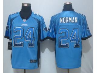 Carolina Panthers 24 Josh Norman Drift Fashion Blue Elite Jersey