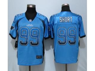 Carolina Panthers 99 Kawann Short Drift Fashion Blue Elite Jersey