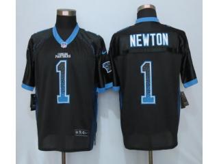 Carolina Panthers 1 Cam Newton Drift Fashion Black Elite Jersey