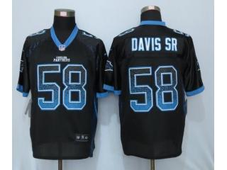 Carolina Panthers 58 Thomas Davis Sr Drift Fashion Black Elite Jersey