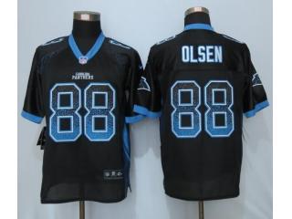 Carolina Panthers 88 Greg Olsen Drift Fashion Black Elite Jersey