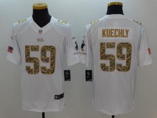 Carolina Panthers 59 Luke Kuechly Football Jersey White Camo word