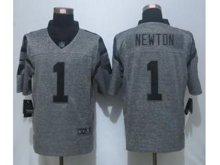Carolina Panthers 1 Cam Newton Stitched Gridiron Gray Limited Jersey