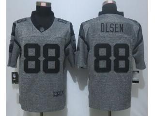 Carolina Panthers 88 Greg Olsen Stitched Gridiron Gray Limited Jersey