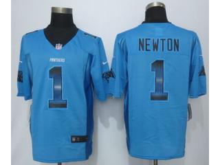Carolina Panthers 1 Cam Newton Blue Strobe Limited Jersey