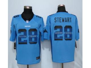 Carolina Panthers 28 Jonathan Stewart Blue Strobe Limited Jersey