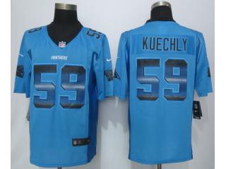 Carolina Panthers 59 Luke Kuechly Blue Strobe Limited Jersey