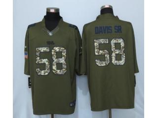 Carolina Panthers 58 Thomas Davis Sr Green Salute To Service Limited Jersey