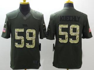 Carolina Panthers 59 Luke Kuechly Green Salute To Service Limited Jersey