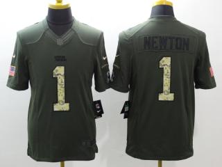 Carolina Panthers 1 Cam Newton Green Salute To Service Limited Jersey