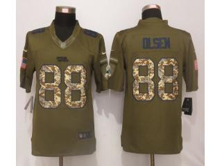 Carolina Panthers 88 Greg Olsen Green Salute To Service Limited Jersey