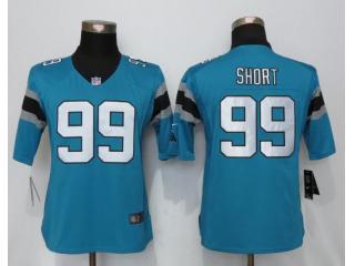 Women Carolina Panthers 99 Kawann Short Blue Limited Jersey