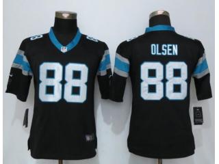 Women Carolina Panthers 88 Greg Olsen Black Elite Jersey