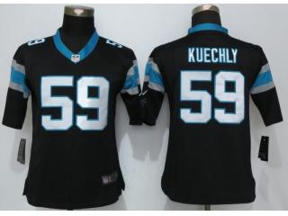 Women Carolina Panthers 59 Luke Kuechly Black Elite Jersey