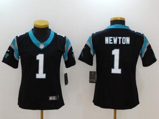 Women Carolina Panthers 1 Cam Newton Black Elite Jersey