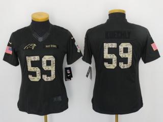 Women Carolina Panthers 59 Luke Kuechly Anthracite Salute To Service Elite Jersey