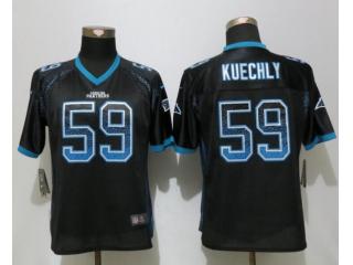Women Carolina Panthers 59 Luke Kuechly Drift Fashion Black Elite Jersey