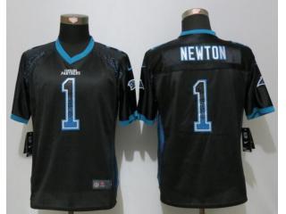 Women Carolina Panthers 1 Cam Newton Drift Fashion Black Elite Jersey