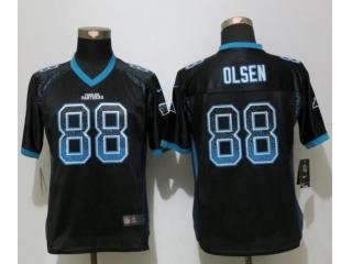 Women Carolina Panthers 88 Greg Olsen Drift Fashion Black Elite Jersey