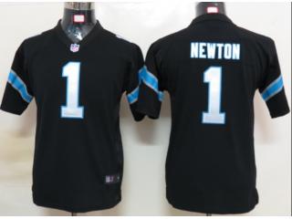 Youth Carolina Panthers 1 Cam Newton Black Elite Jersey