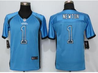 Youth Carolina Panthers 1 Cam Newton Drift Fashion Blue Elite Jersey