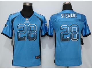 Youth Carolina Panthers 28 Jonathan Stewart Drift Fashion Blue Elite Jersey