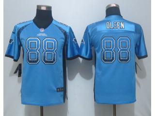 Youth Carolina Panthers 88 Greg Olsen Drift Fashion Blue Elite Jersey