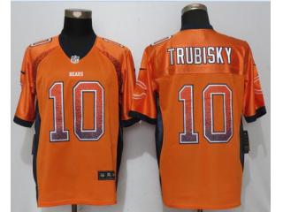 Chicago Bears 10 Mitchell Trubisky Drift Fashion Orange Elite Jersey