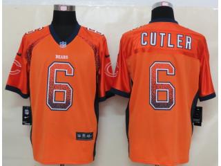 Chicago Bears 6 Jay Cutler Drift Fashion Orange Elite Jersey