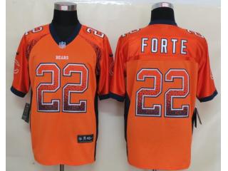 Chicago Bears 22 Matt Forte Drift Fashion Orange Elite Jersey