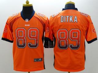 Chicago Bears 89 Ditka Drift Fashion Orange Elite Jersey