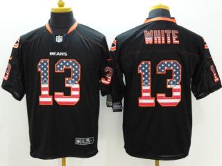 Chicago Bears 13 Kevin White USA Flag Fashion Black Elite Jersey