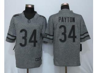 Chicago Bears 34 Walter Payton Stitched Gridiron Gray Limited Jersey
