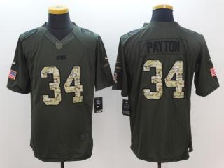 Chicago Bears 34 Walter Payton Green Salute To Service Limited Jersey