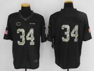 Chicago Bears 34 Walter Payton Anthracite Salute To Service Elite Jersey