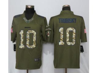 Chicago Bears 10 Mitchell Trubisky Green Salute To Service Limited Jersey