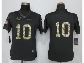 Women Chicago Bears 10 Mitchell Trubisky Anthracite Salute To Service Limited Jersey