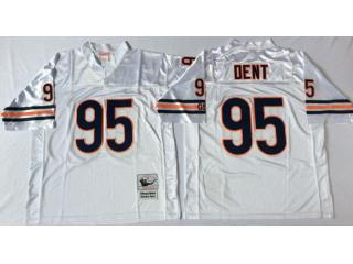 Chicago Bears 95 Richard Dent Football Jersey White Retro
