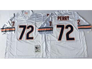 Chicago Bears 72 William Perry Football Jersey White Retro