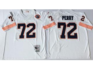 Chicago Bears 72 William Perry Football Jersey White Retro