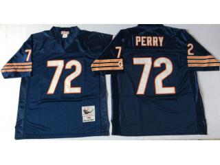 Chicago Bears 72 William Perry Football Jersey Blue Retro
