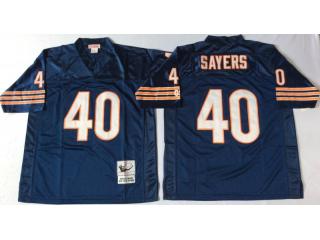 Chicago Bears 40 Gale Sayers Football Jersey Blue Retro