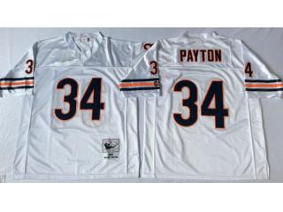 Chicago Bears 34 Walter Payton Football Jersey White Retro
