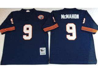 Chicago Bears 9 Jim McMahon Football Jersey Blue Retro