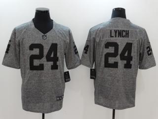 Oakland Raiders 24 Marshawn Lynch Stitched Gridiron Gray Limited Jersey